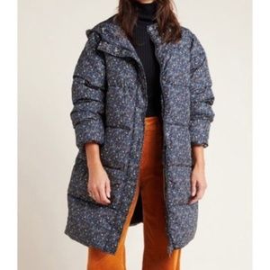 Anthropologie Butterfly Puffer Coat